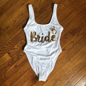 White “Bride” Swimsuit